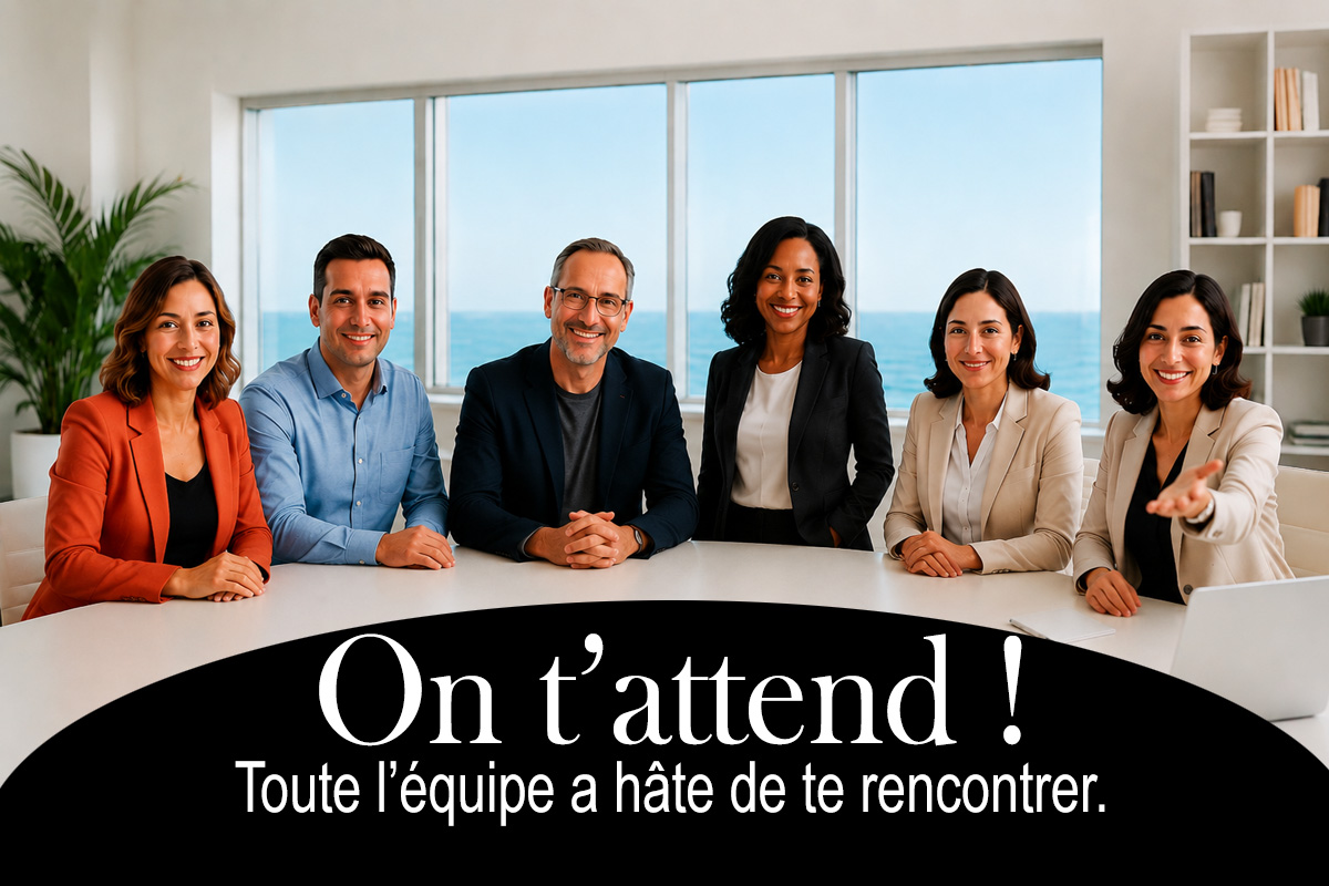 On t'attend ! Toute l'équipe a hâte de te rencontrer.